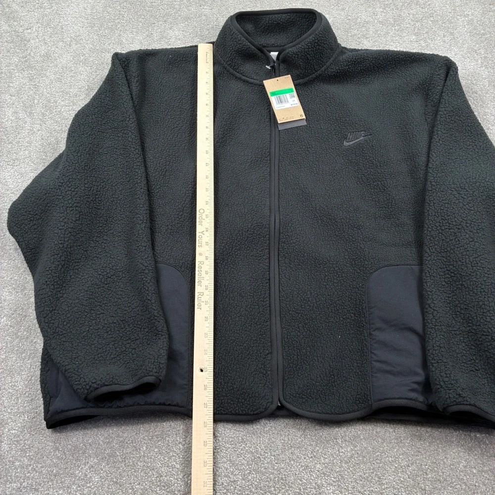 Nike Mens SPTCAS Black Fleece Full‎ Zip Jacket XL FB8386 010